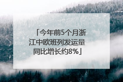 今年前5个月浙江中欧班列发运量同比增长约8%