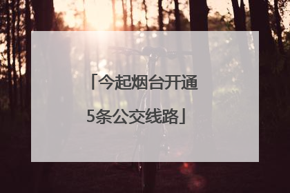 今起烟台开通5条公交线路