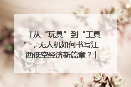 从“玩具”到“工具”，无人机如何书写江西低空经济新篇章？