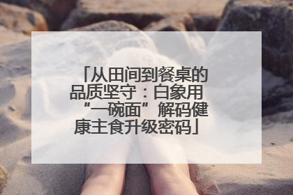 从田间到餐桌的品质坚守：白象用“一碗面”解码健康主食升级密码