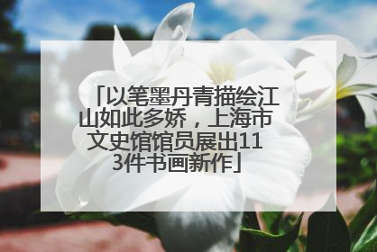 以笔墨丹青描绘江山如此多娇，上海市文史馆馆员展出113件书画新作
