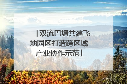 双流巴塘共建飞地园区打造跨区域产业协作示范