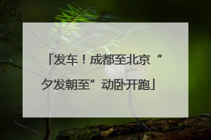 发车！成都至北京“夕发朝至”动卧开跑