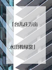 台儿庄万亩水田着绿裳
