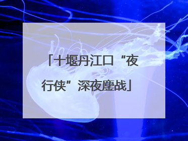 十堰丹江口“夜行侠”深夜鏖战