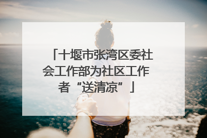 十堰市张湾区委社会工作部为社区工作者“送清凉”