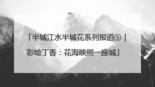 半城江水半城花系列报道⑤｜彩绘丁香：花海映照一座城