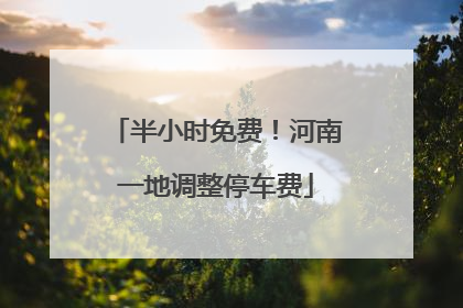 半小时免费！河南一地调整停车费