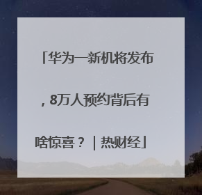 华为一新机将发布，8万人预约背后有啥惊喜？｜热财经