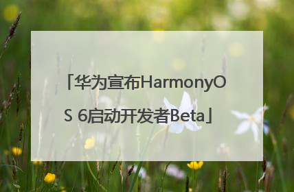 华为宣布HarmonyOS 6启动开发者Beta