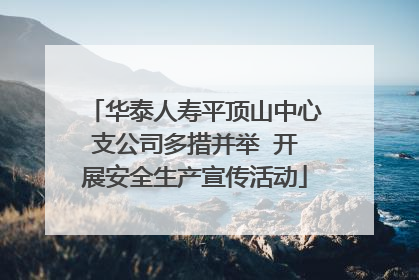 华泰人寿平顶山中心支公司多措并举  开展安全生产宣传活动