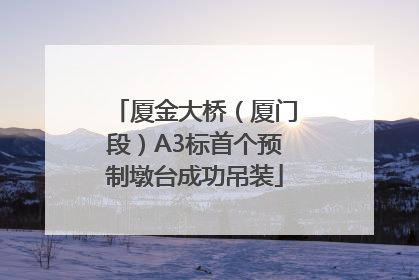 厦金大桥（厦门段）A3标首个预制墩台成功吊装