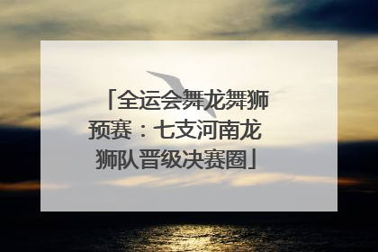 全运会舞龙舞狮预赛：七支河南龙狮队晋级决赛圈
