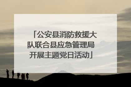 公安县消防救援大队联合县应急管理局开展主题党日活动