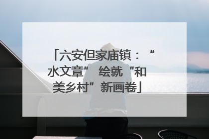 六安但家庙镇：“水文章” 绘就“和美乡村”新画卷