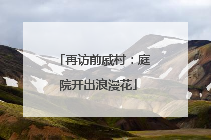 再访前戚村：庭院开出浪漫花