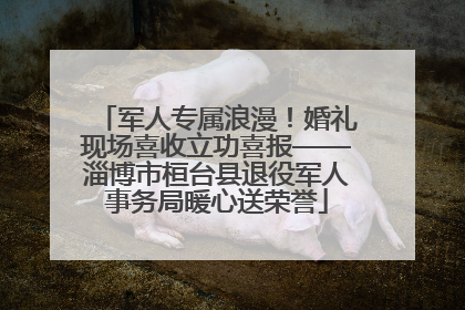 军人专属浪漫！婚礼现场喜收立功喜报——淄博市桓台县退役军人事务局暖心送荣誉