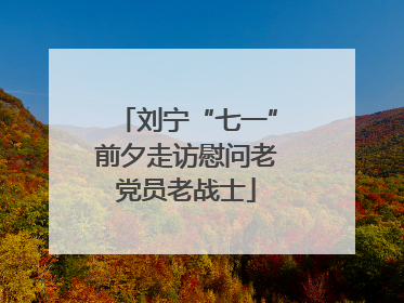 刘宁“七一”前夕走访慰问老党员老战士