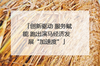 创新驱动 服务赋能 跑出演马经济发展“加速度”