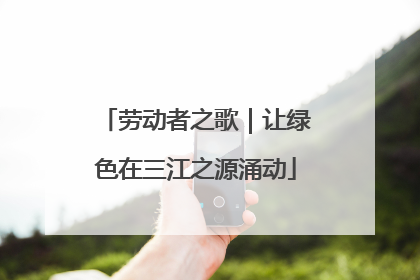 劳动者之歌｜让绿色在三江之源涌动