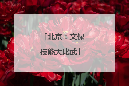 北京：文保技能大比武