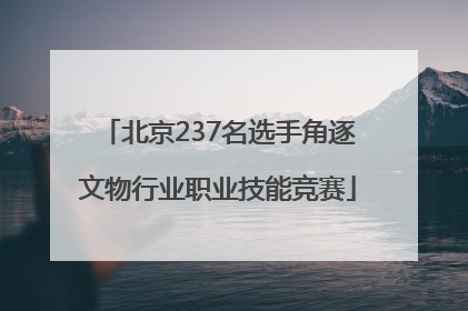 北京237名选手角逐文物行业职业技能竞赛