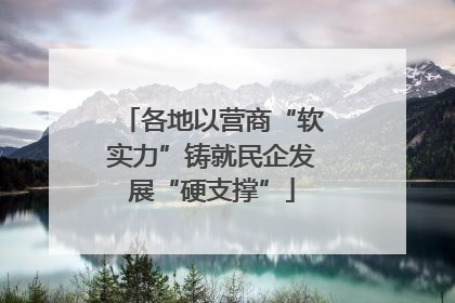 各地以营商“软实力”铸就民企发展“硬支撑”