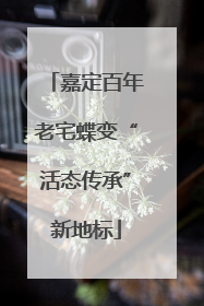 嘉定百年老宅蝶变“活态传承”新地标