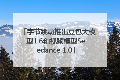 字节跳动推出豆包大模型1.6和视频模型Seedance 1.0