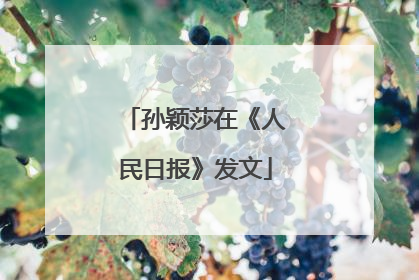 孙颖莎在《人民日报》发文