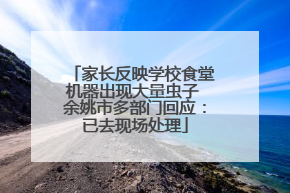家长反映学校食堂机器出现大量虫子 余姚市多部门回应：已去现场处理
