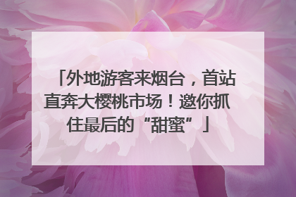 外地游客来烟台，首站直奔大樱桃市场！邀你抓住最后的“甜蜜”