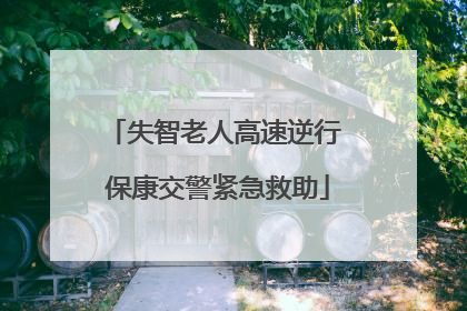 失智老人高速逆行 保康交警紧急救助