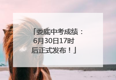 娄底中考成绩：6月30日17时后正式发布！