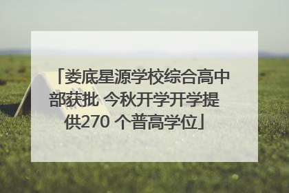 娄底星源学校综合高中部获批 今秋开学开学提供270 个普高学位