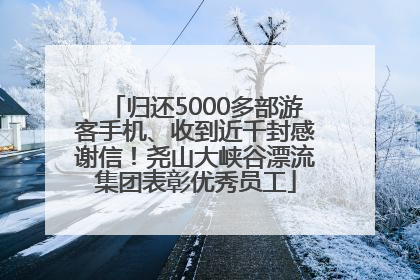 归还5000多部游客手机、收到近千封感谢信！尧山大峡谷漂流集团表彰优秀员工