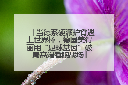 当德系硬派护脊遇上世界杯，德国美得丽用“足球基因”破局高端睡眠战场