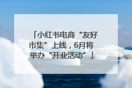 小红书电商“友好市集”上线，6月将举办“开业活动”
