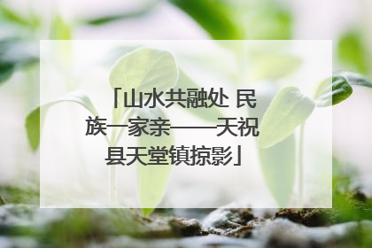 山水共融处 民族一家亲——天祝县天堂镇掠影