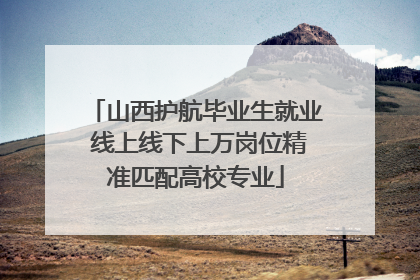 山西护航毕业生就业 线上线下上万岗位精准匹配高校专业