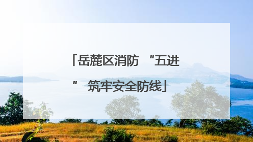 岳麓区消防 “五进” 筑牢安全防线