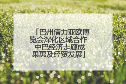 巴州借力亚欧博览会深化区域合作 中巴经济走廊成果惠及经贸发展