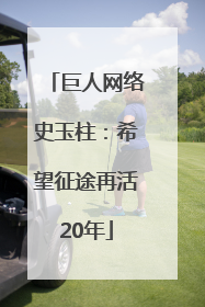 巨人网络史玉柱：希望征途再活20年