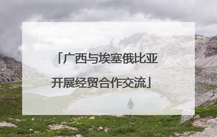 广西与埃塞俄比亚开展经贸合作交流