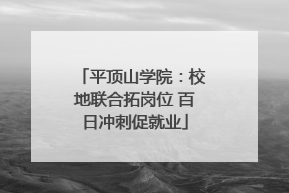 平顶山学院：校地联合拓岗位 百日冲刺促就业