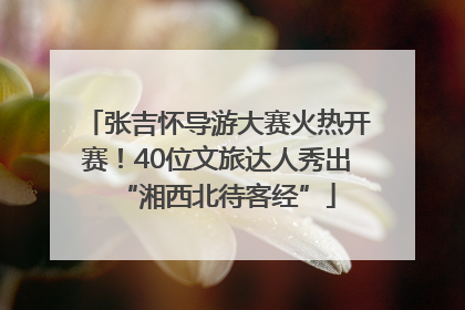 张吉怀导游大赛火热开赛！40位文旅达人秀出“湘西北待客经”