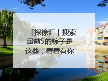 探徐汇｜搜索量前5的粽子是这些，看看有你爱吃的吗？