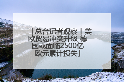 总台记者观察丨美欧贸易冲突升级 德国或面临2500亿欧元累计损失
