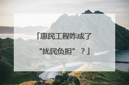 惠民工程咋成了“扰民负担”？
