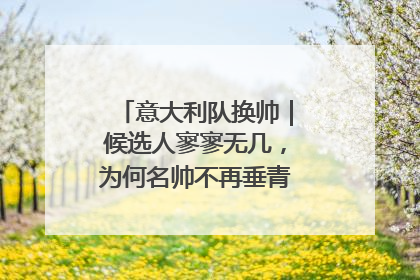 意大利队换帅｜候选人寥寥无几，为何名帅不再垂青“蓝衣军团”？
